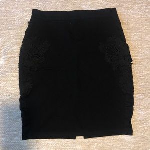 Black pencil skirt